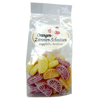 Edel - Orangen- Zitronen- Schnitten Bonbons 150g Beutel