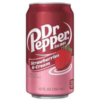 Dr Pepper Strawberries & Cream 355ml Dose