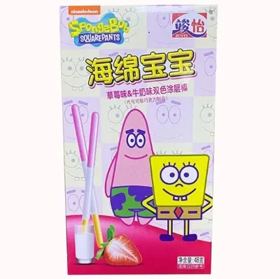 Spongebob Coated Stick (China) Strawberry & Milk 48g