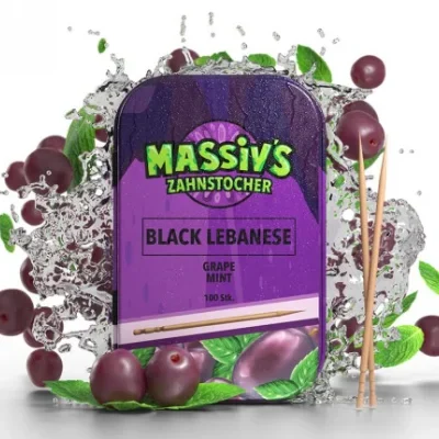 Massiv's Wunderzahnstocher - Black Lebanese 100 Stück-Dose