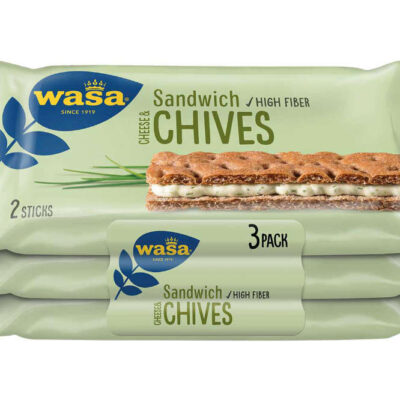 Wasa Sandwich Cheese & Chives 110g (3er-Pack)