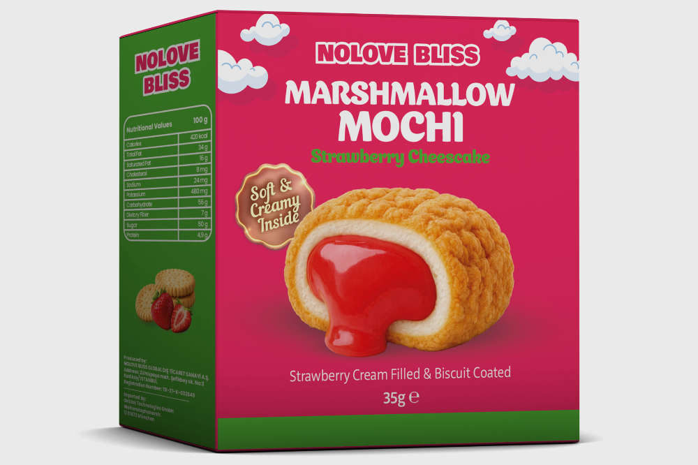 NOLOVE Marshmallow Mochi Strawberry Cheesecake 24 x 45g